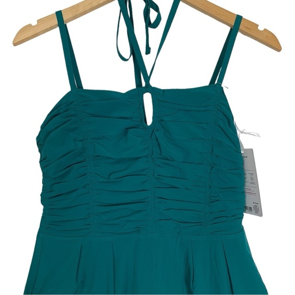 Athleta Keys Enlighten Up Jumpsuit 4 Emerald Green #602207 Athleisure Comfort - Picture 5 of 11